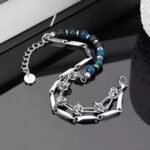 BLUE STONE DOUBLE LAYER BRACELET - Image 3