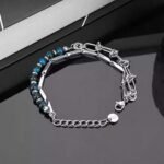 BLUE STONE DOUBLE LAYER BRACELET - Image 4